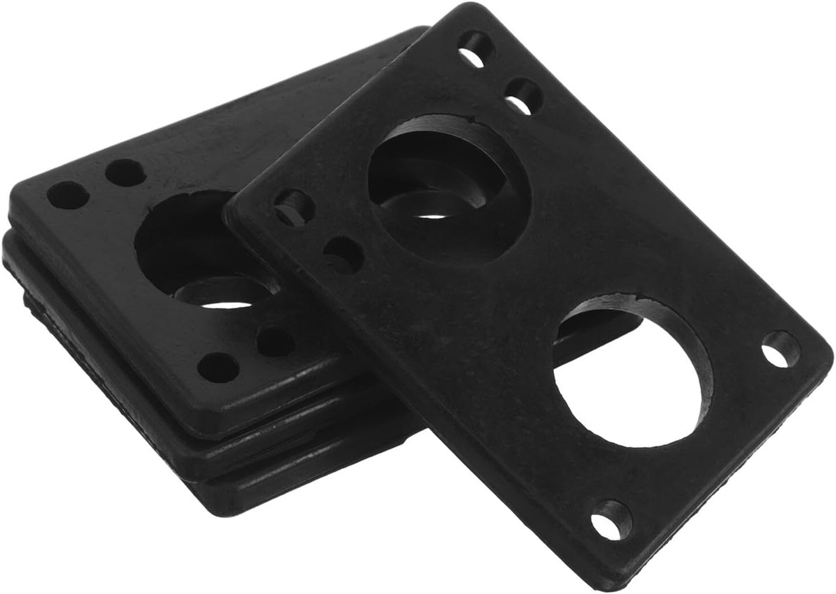 Skateboard Riser Pads - Schokdempers Skateboard - Verbeterde Besturing - Trillingsdempend Ontwerp - 7.50X5.50X0.60CM - Zwart Skateonderdeel kopen online