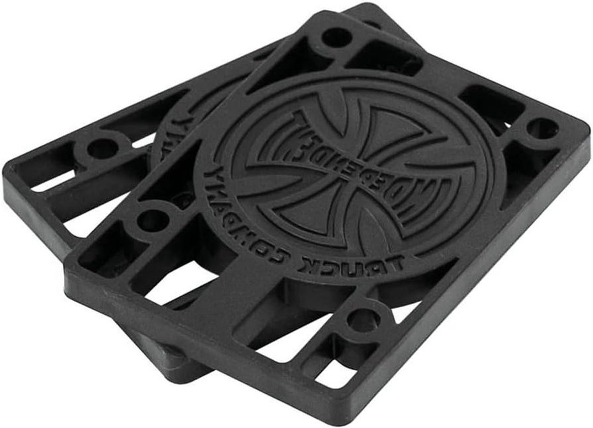 Skateboard Risers - Afstandhouders - Skateboarden - 1/4 inch hoogte - OS - Zwart Skateonderdeel kopen online