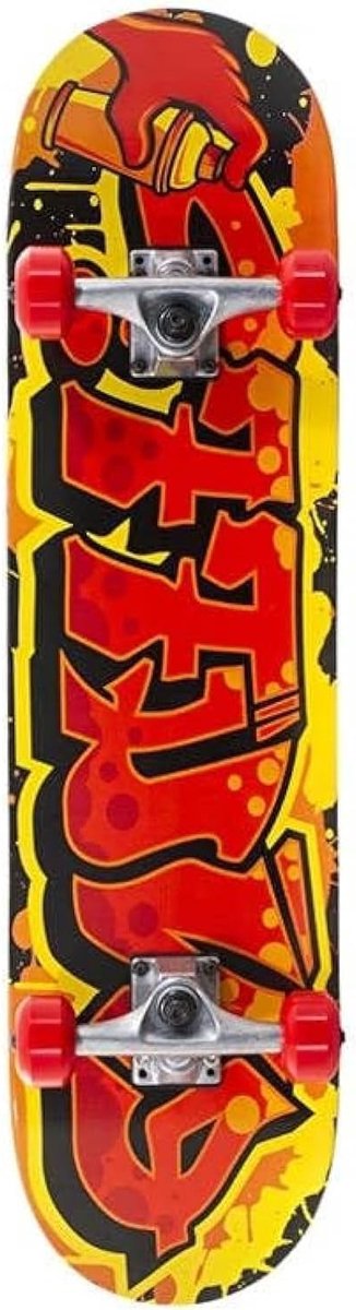 Skateboard - Skate board - Beginner Tricks - 7-Ply Maple Deck - 54mm Wheels - Red Skateonderdeel kopen online