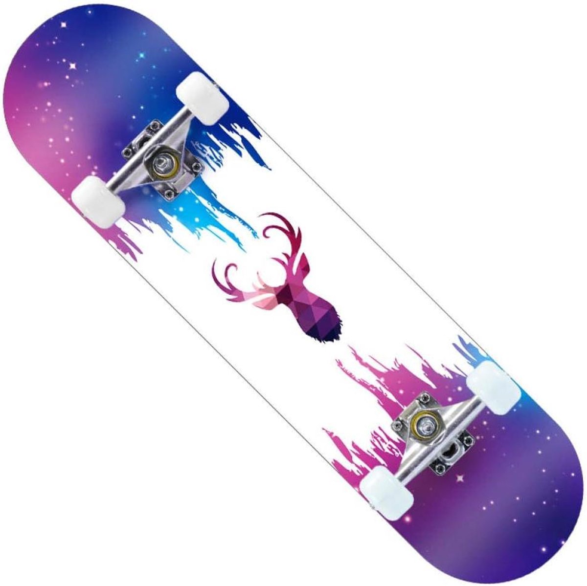 Skateboard - Trick Longboard - Buiten Sporten - Dubbele Kick Deck - 31x8 Inch - Paars Blauw Skateonderdeel kopen online
