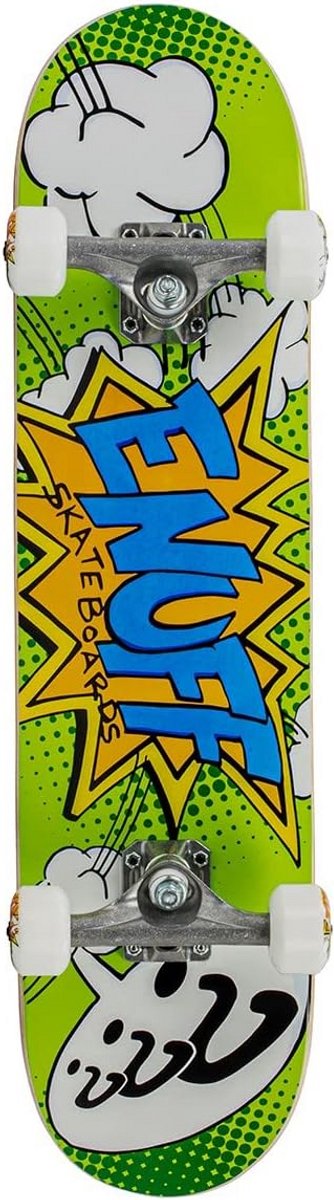 Skateboard - Trickboard - Buiten sporten - Stripdesign - 54 mm wielen - Groen Skateonderdeel kopen online