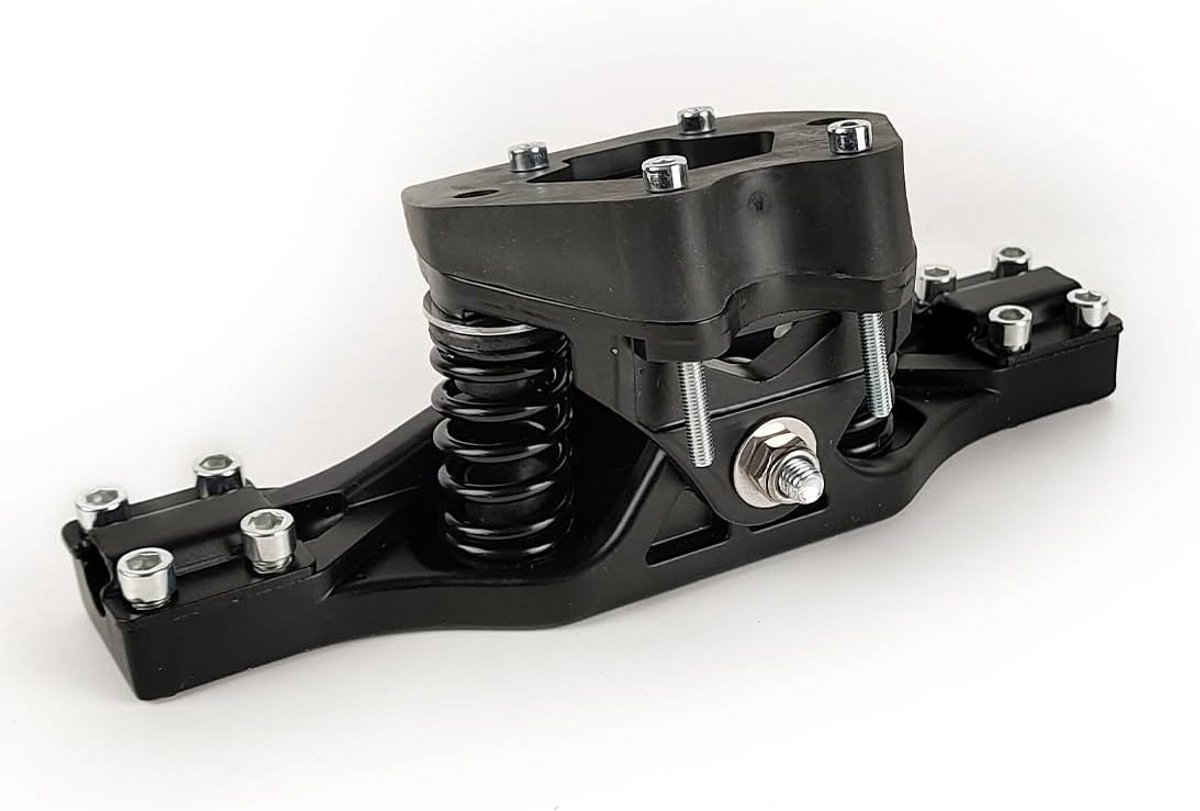 Skateboard Truck - Mountain Board - Off Road Rijden - Enkele As Ontwerp - 9 Inch Wiel - Zwart Skateonderdeel kopen online