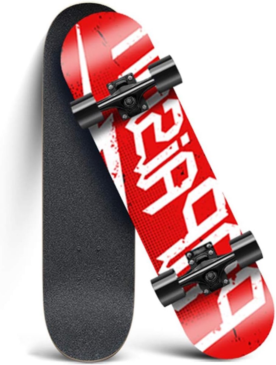 Skateboard Volledig - Cruiser Board - Straat Rijden - 9 Lagen Esdoorn - 80x20cm - Patroon #1 Skateonderdeel kopen online