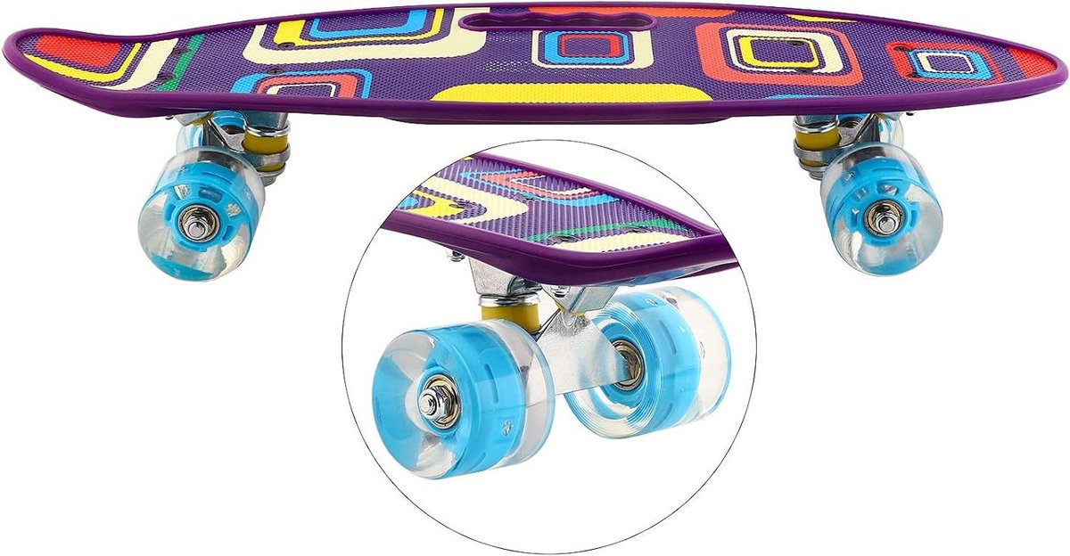 Skateboard voor Beginners - Kinder Skateboard - Stabiel Rijden - Knipperende Wielen - 2050 Gram - Graffiti Skateonderdeel kopen online