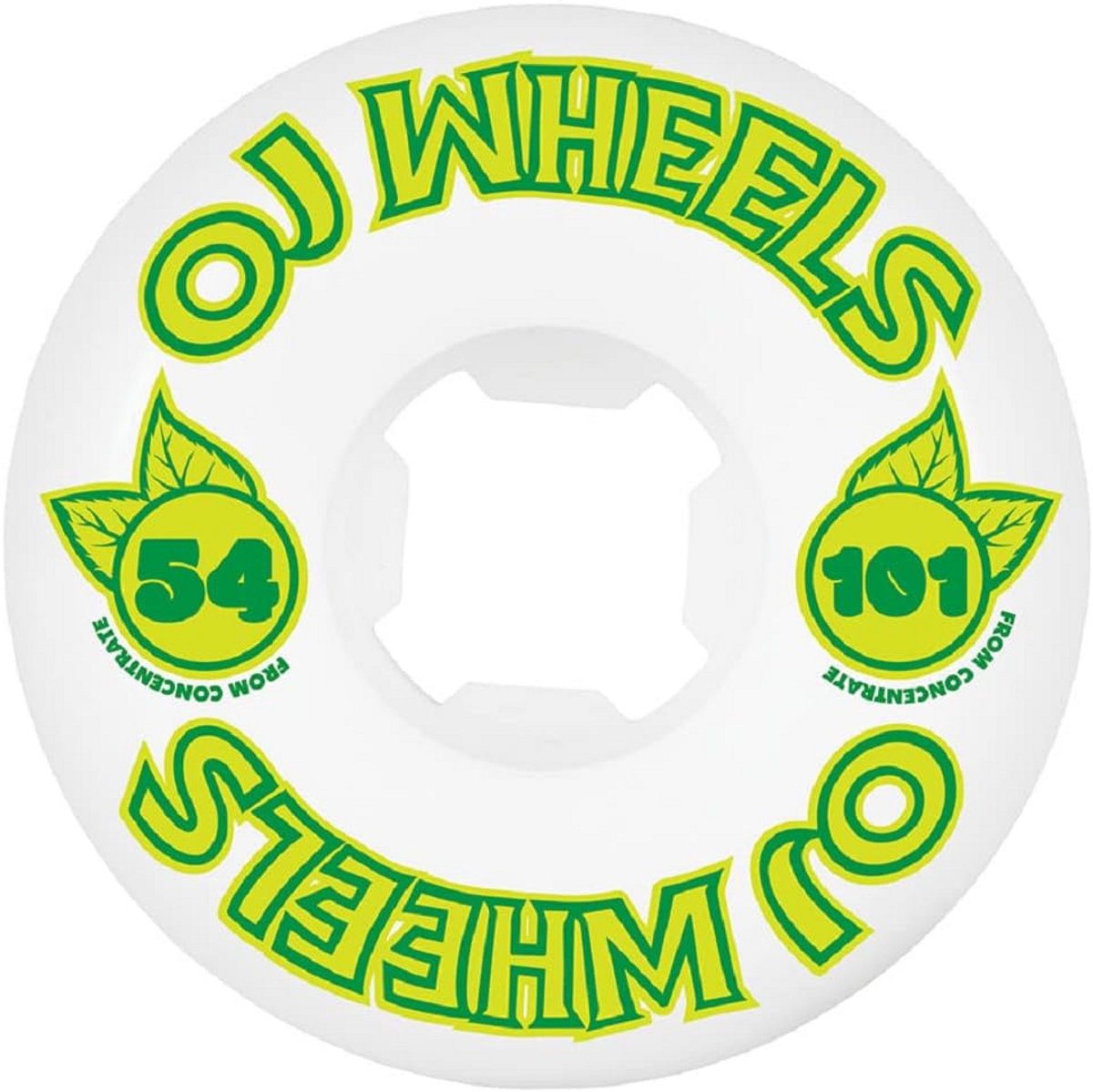 Skateboard Wielen 54mm 101a Groen - Hardline Set van 4 Skateonderdeel kopen online