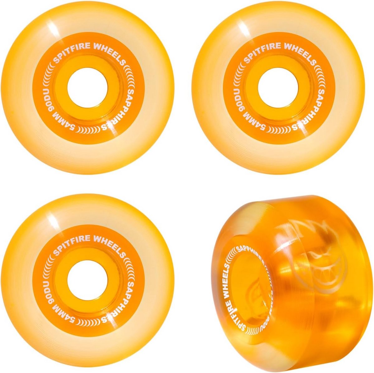 skateboard wielen 54mm oranje zacht 90a snel rijoppervlak f4 kern