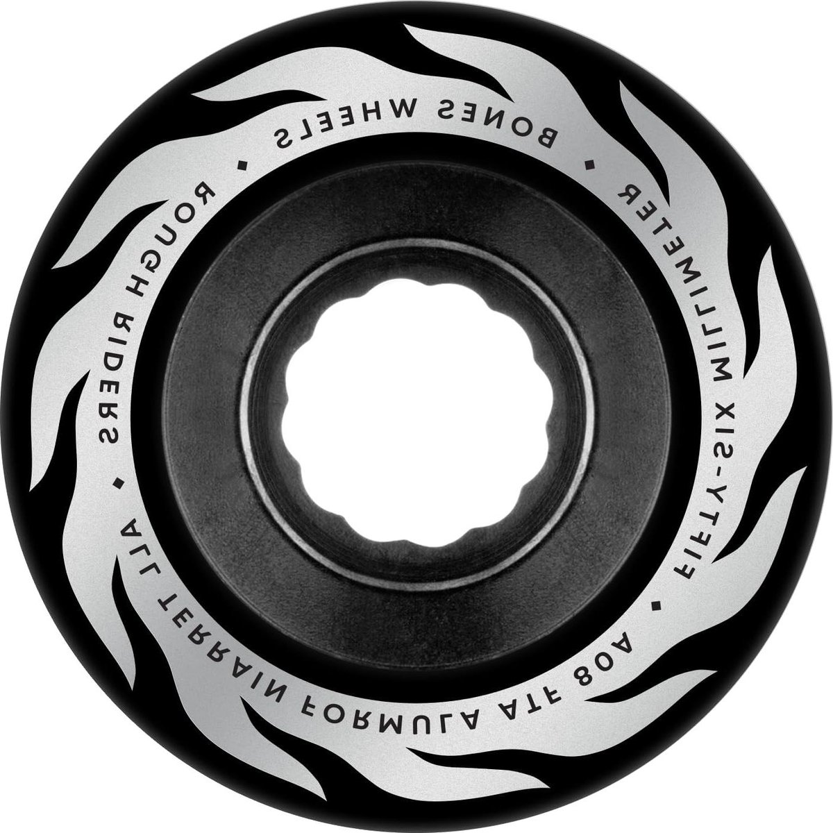 Skateboard Wielen - ATF Wielen - Ruig Terrein Rijden - All-Terrain Formula - 56mm 80A - Zwart Skateonderdeel kopen online