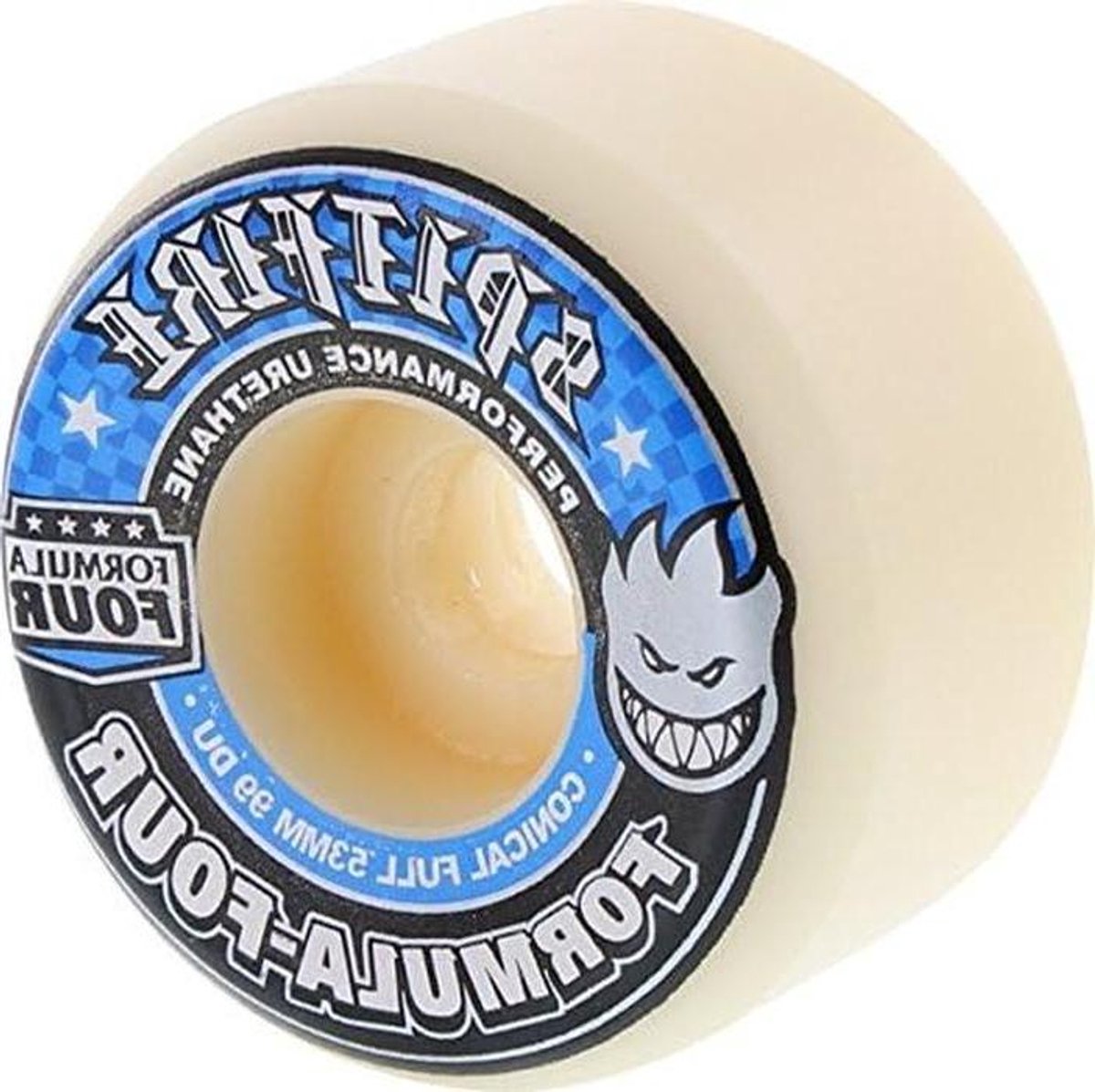 skateboard wielen conische wielen skateboarden formule 4 duurzaamheid 53 mm wit met blauw