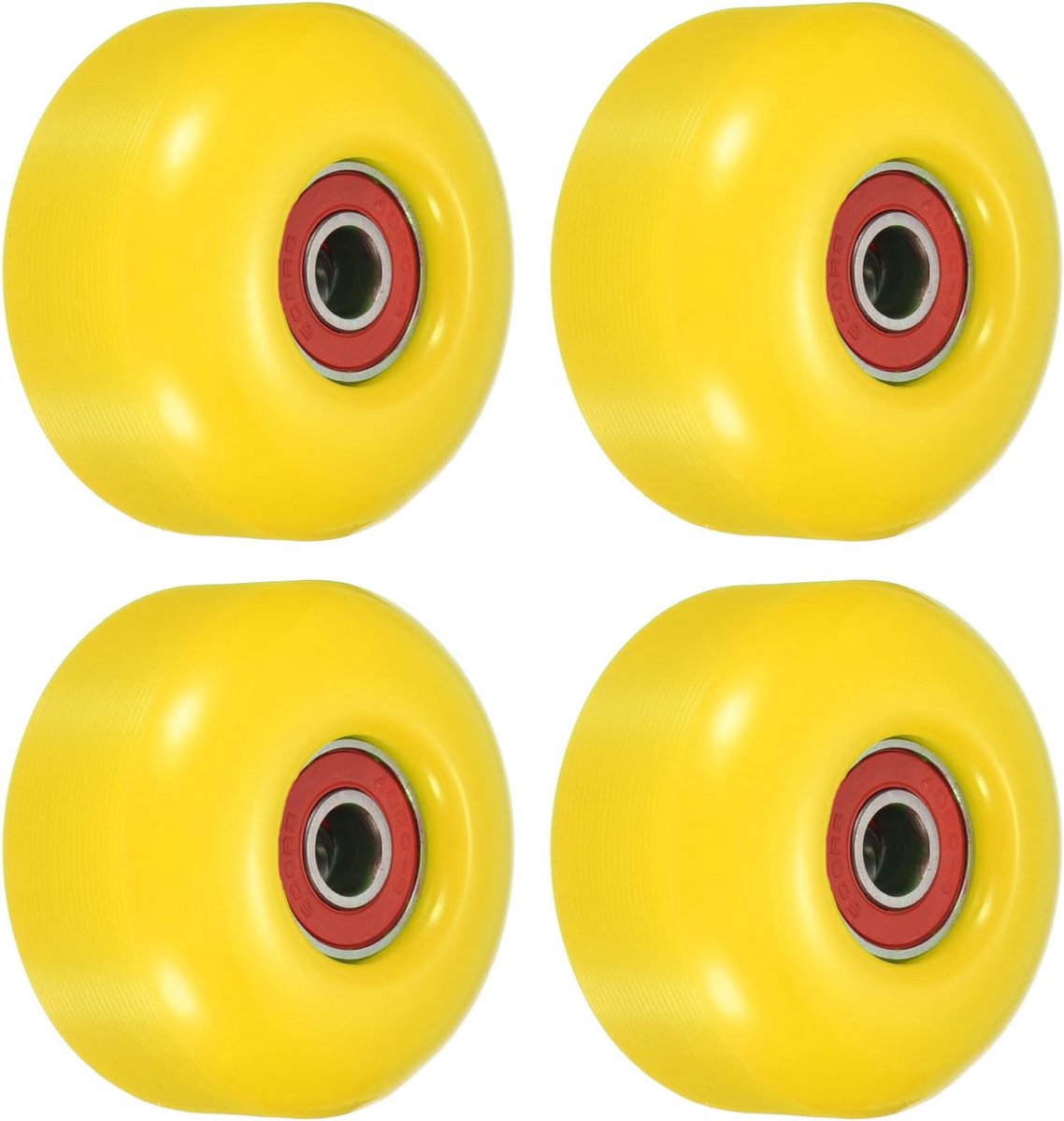 skateboard wielen cruiser onderdelen straat skaten met lagers 52mm 4 pack geel rood