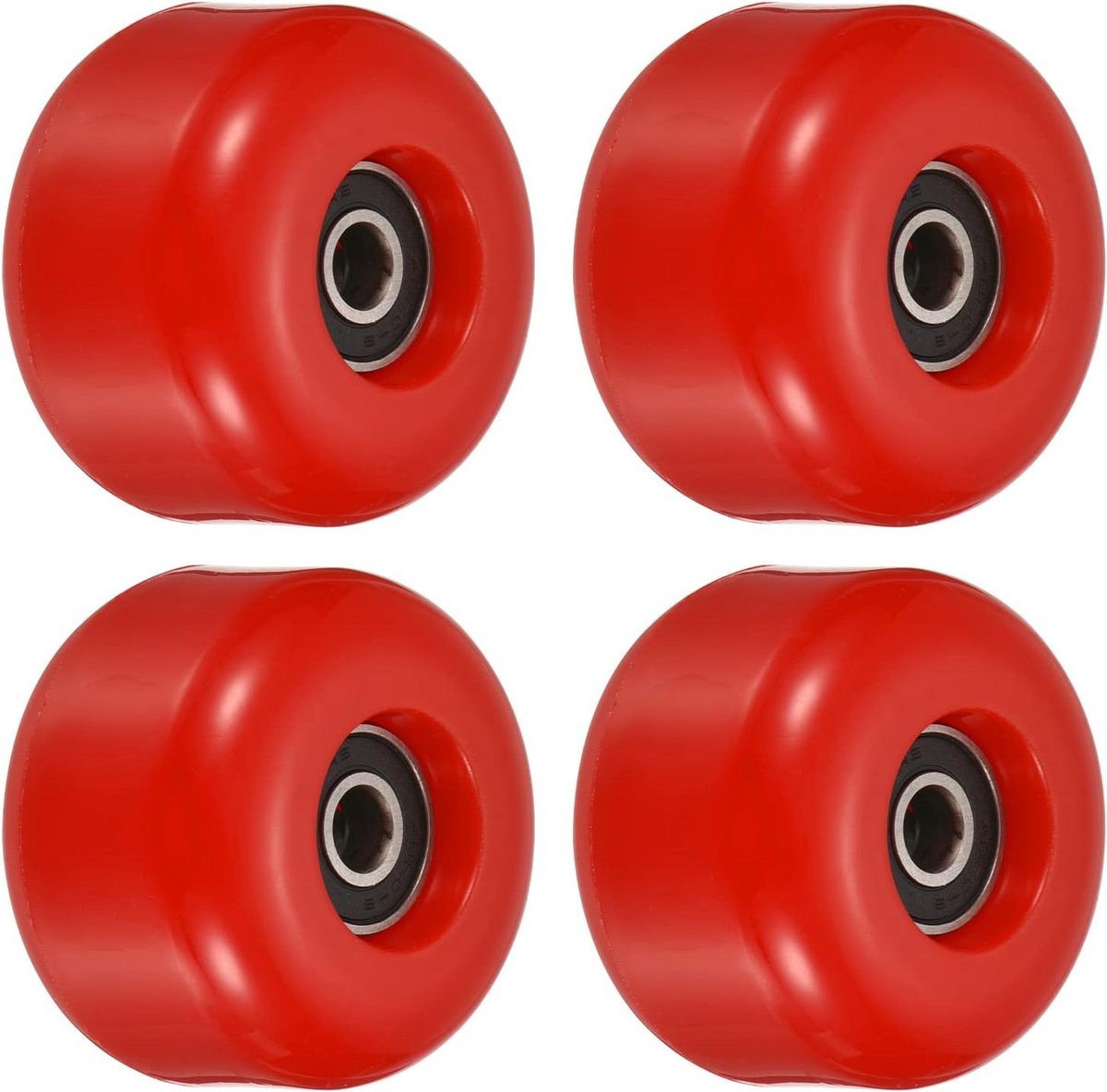 Skateboard Wielen - Cruiser Set - Straat Rijden - ABEC-9 Lagers - 54mm 4 Pack - Rood Skateonderdeel kopen online