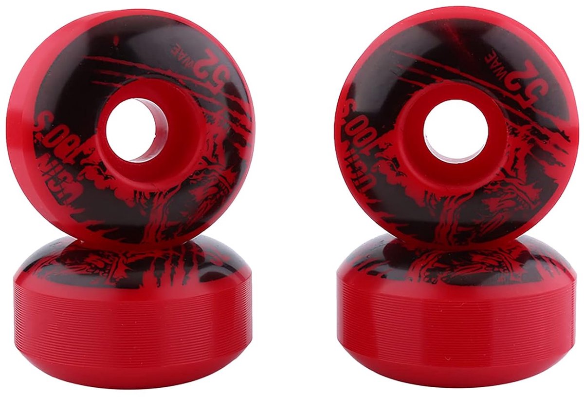 Skateboard Wielen - Cruiser Wielen - Soepel Rijden - Hoge Veerkracht - 52x30mm - Rood Skateonderdeel kopen online