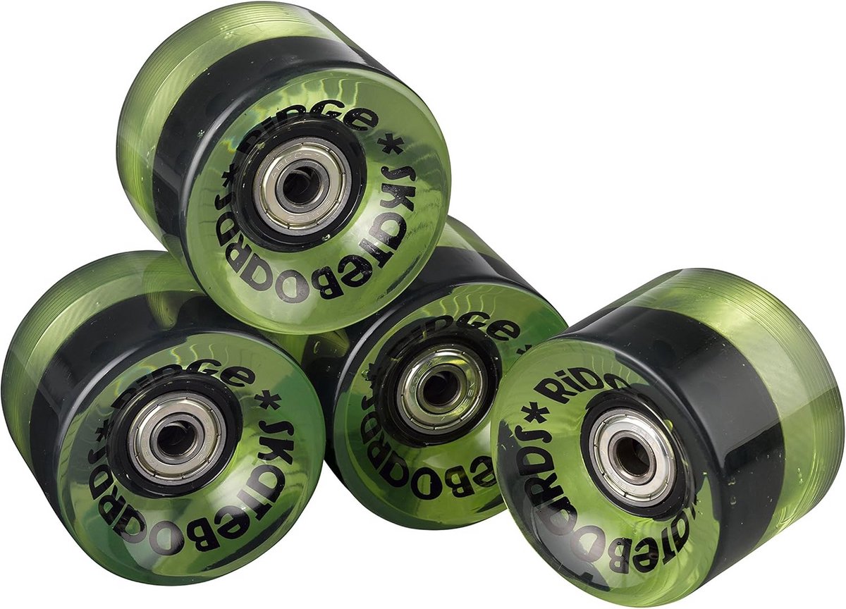 Skateboard Wielen - Cruiser Wielen - Straat Cruisen - Zachte PU Constructie - 59mm - Helder Groen Skateonderdeel kopen online