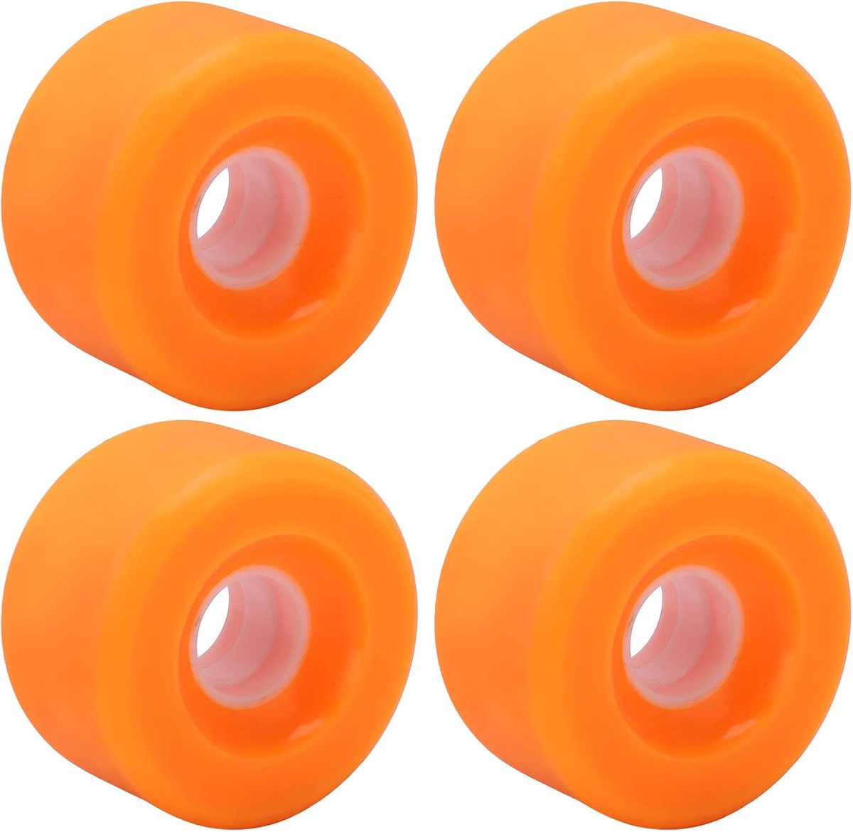 Skateboard wielen - Cruiser wielen - Vervanging skate - 80A hardheid PU - 4 stuks - Oranje Skateonderdeel kopen online
