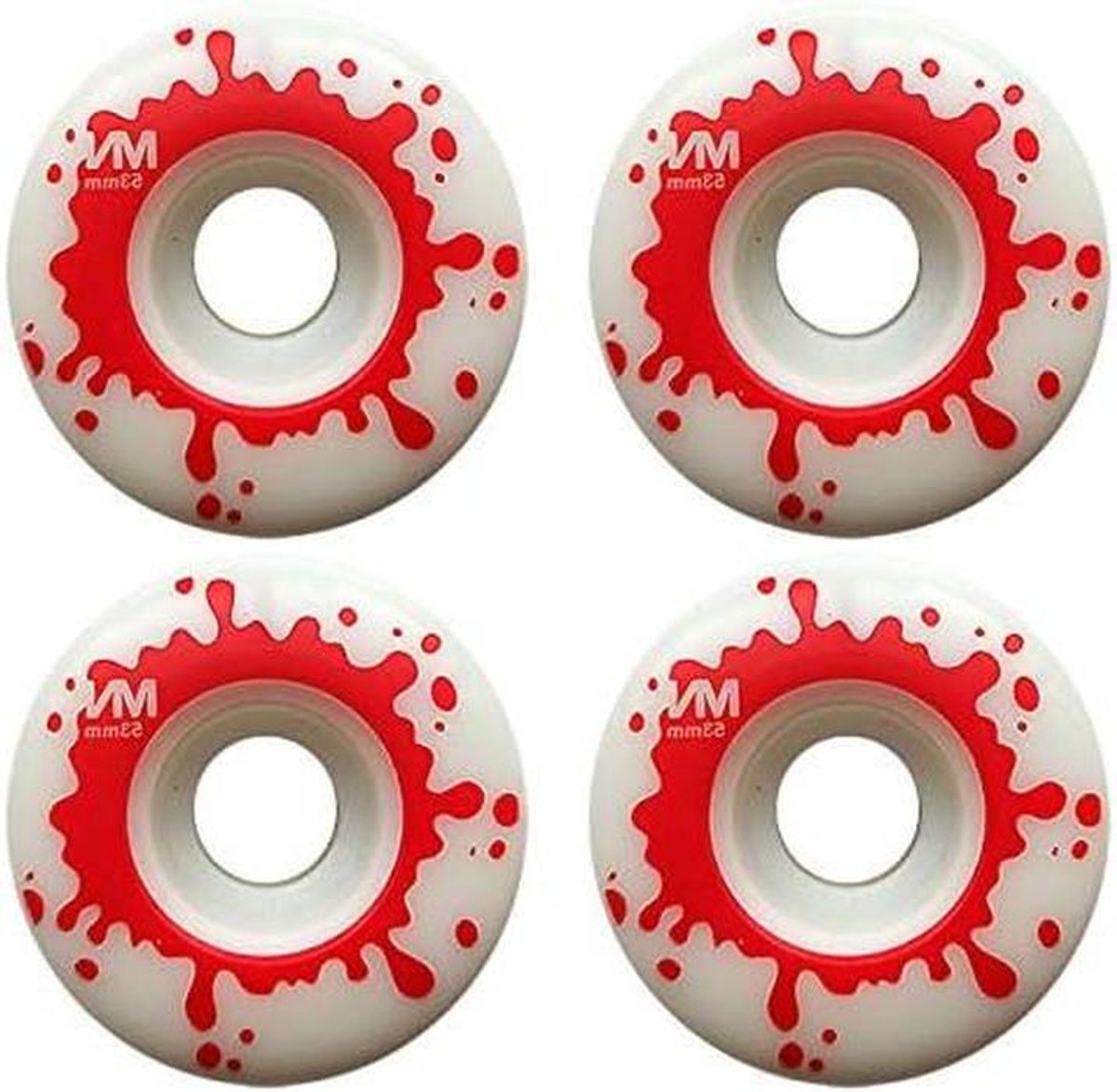 skateboard wielen drop set straat skaten duurzaam materiaal 53mm rood