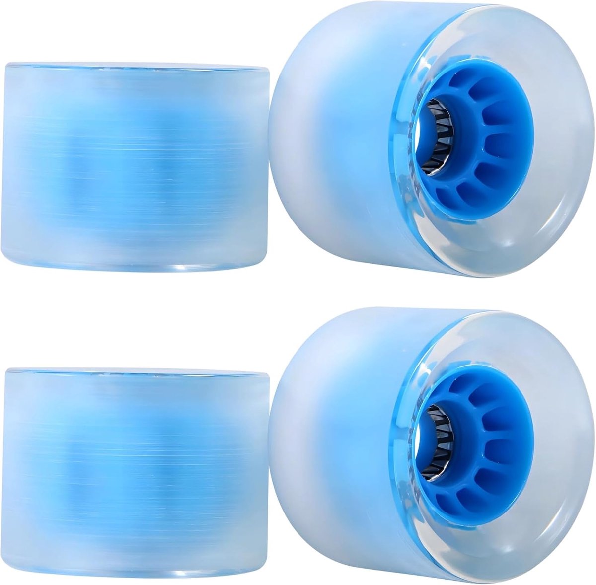 skateboard wielen longboard cruiser soepel rijden ge ntegreerde led verlichting 4 stuks 2 75 inch zwart