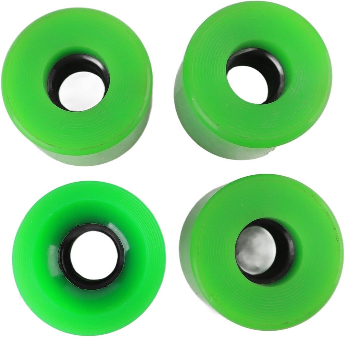Skateboard wielen - Longboard cruiser - Soepel rijden - Hoge elasticiteit - 60x45mm 4 stuks - Groen Skateonderdeel kopen online