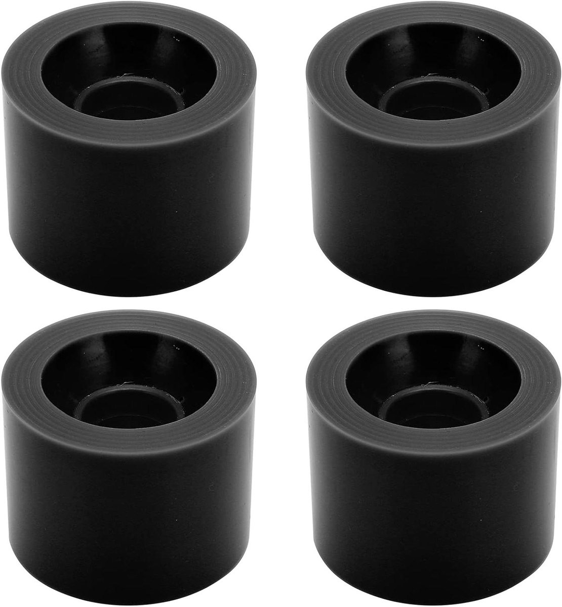 skateboard wielen longboard cruiser soepel rijden hoge elasticiteit 60x45mm 4 stuks zwart