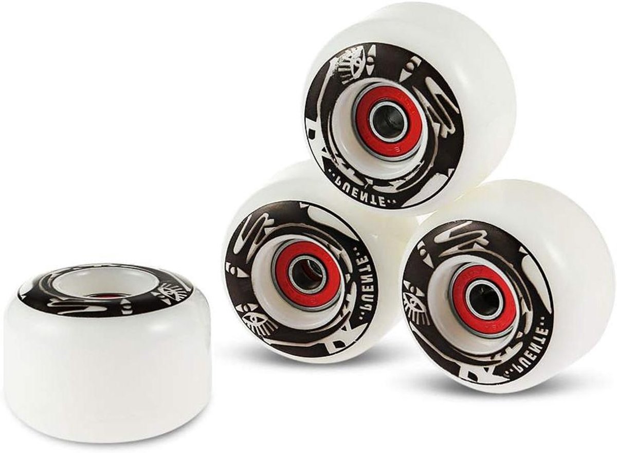 skateboard wielen longboard cruising wielen ollie punk springen duurzaam pu materiaal 55 cm diameter zwart
