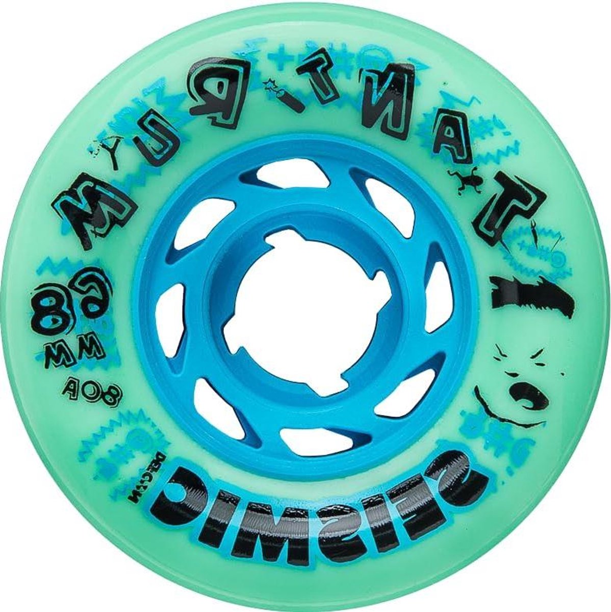 Skateboard wielen - Longboard onderdelen - Soepel Glijden - Optimale Hechting - 68 x 43 mm 80a - Mintgroen Skateonderdeel kopen online