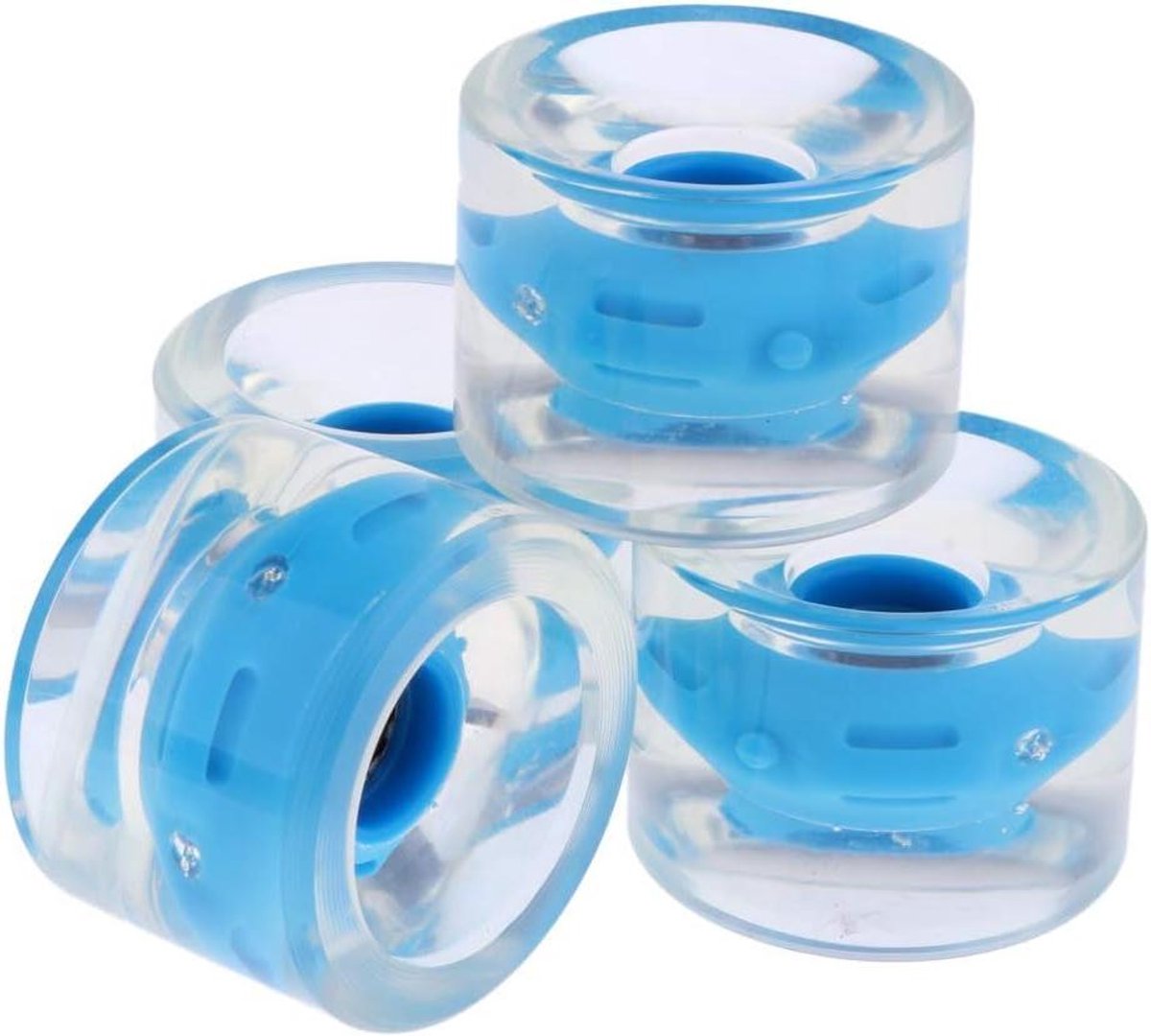 skateboard wielen longboard onderdelen straat skateboarding oplaadbare verlichting 70mm diameter blauw