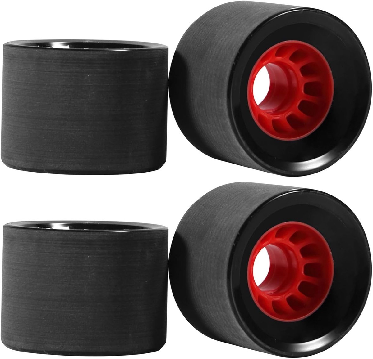 skateboard wielen longboard wielen soepel rijden met led verlichting 7 x 5 cm zwart