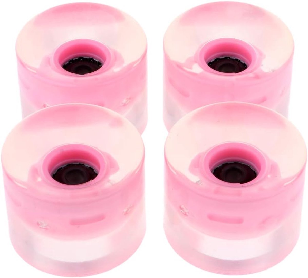 skateboard wielen longboard wielen straat rijden oplichten in donker 60 mm diameter roze