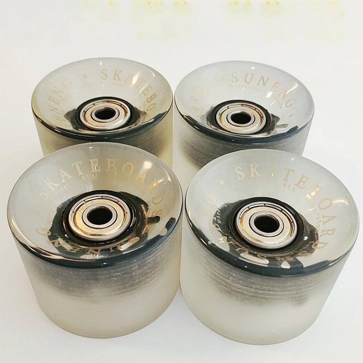 skateboard wielen longboard wielen straat skaten zachte 78a pu 60mm diameter zwart