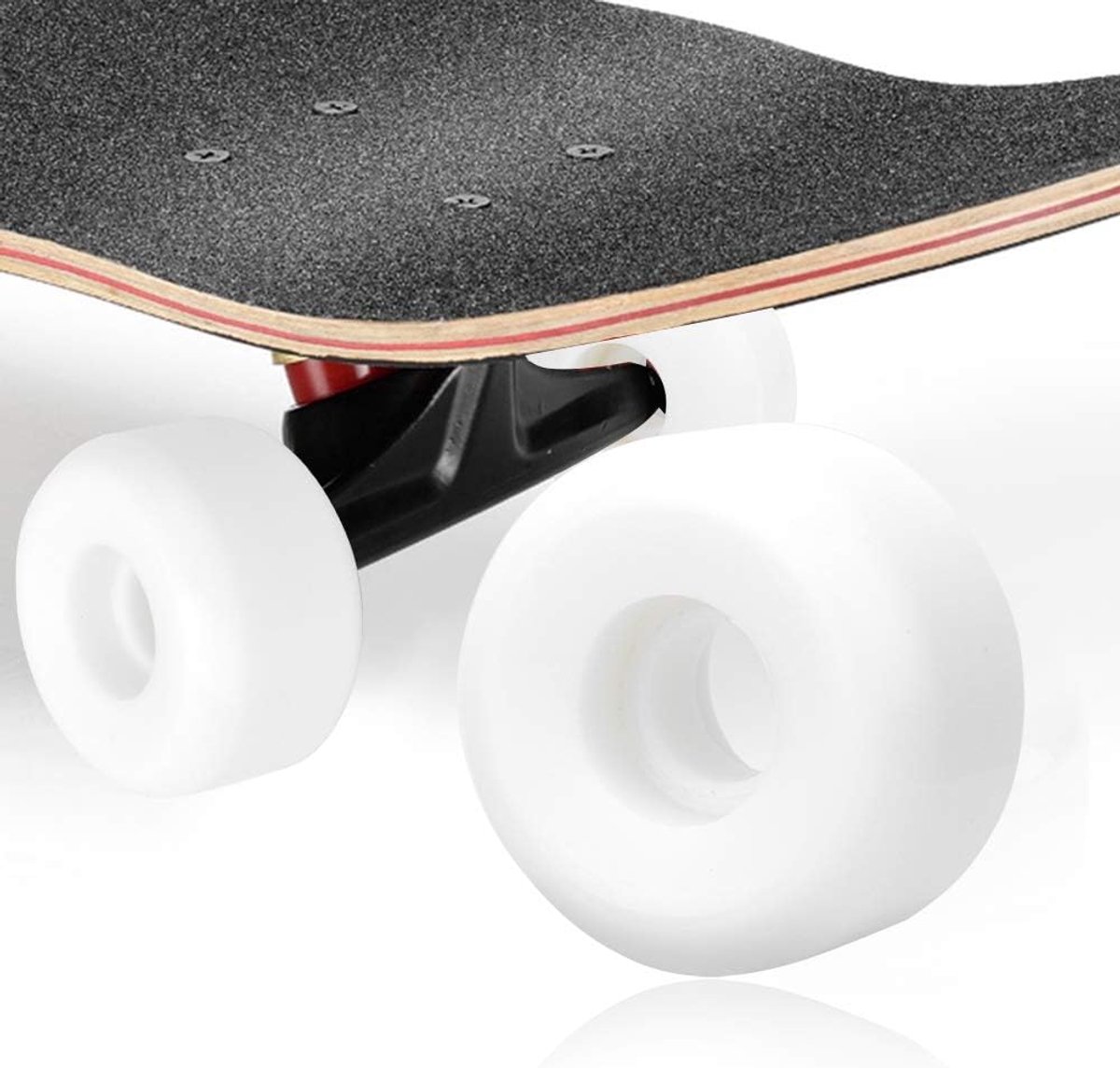 skateboard wielen longboard wielen vloeiend rijden hoge elasticiteit 52x32mm 4 stuks wit