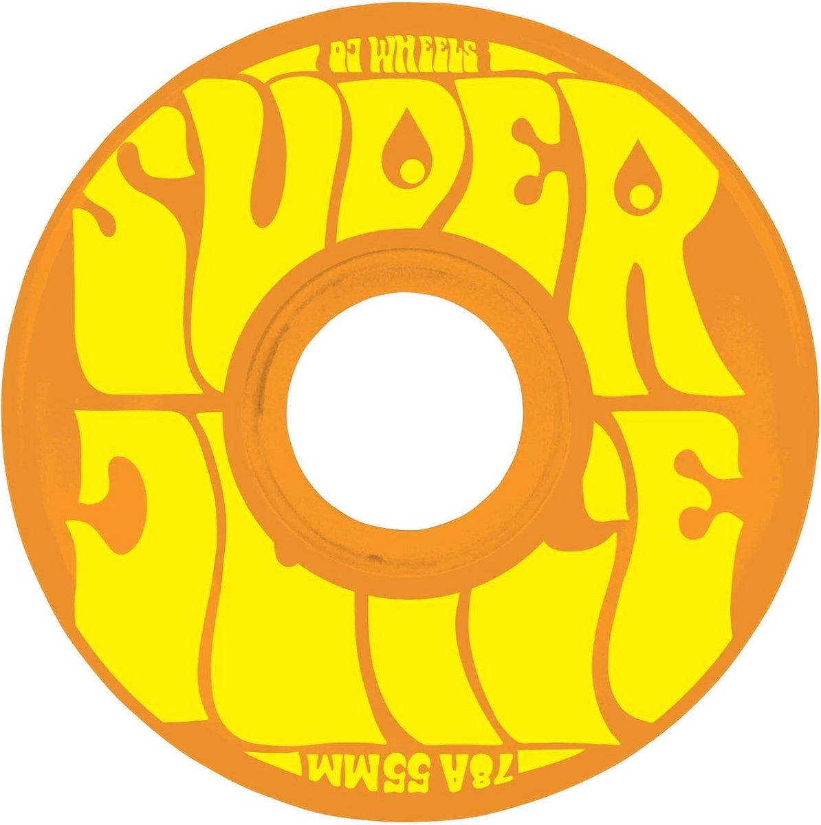 Skateboard Wielen - Mini Wielen - Straat Skaten - Chipbestendige Vorm - 55mm 78a - Oranje Geel Skateonderdeel kopen online