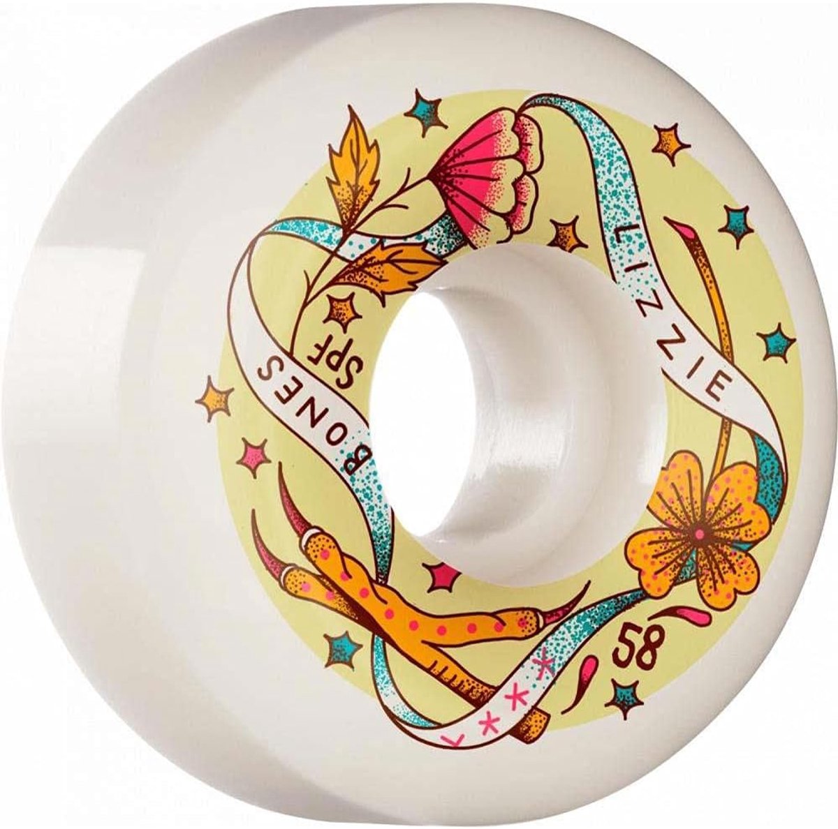 Skateboard Wielen - Onderdelen Set - Skatepark Gebruik - Hoge Kwaliteit Urethaan - 58mm Diameter - Wit Skateonderdeel kopen online