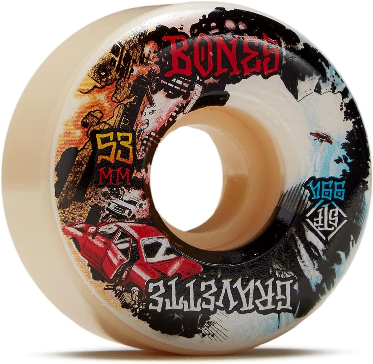 Skateboard Wielen - Onderdelen Set - Straat Skate - Duurzaam Urethaan - 53 mm - Wit Skateonderdeel kopen online