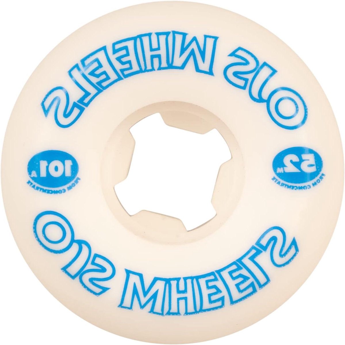 Skateboard Wielen - Onderdelen Set - Straat Skate - Flatspot Bestendig Urethaan - 52 mm 101A - Wit Skateonderdeel kopen online