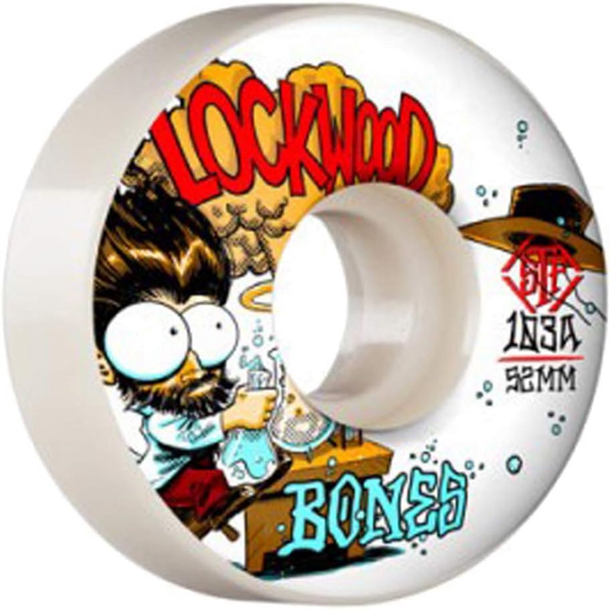 Skateboard Wielen - Onderdelen Set - Street Skate - Duurzaam Urethaan - 52 mm - Wit Skateonderdeel kopen online