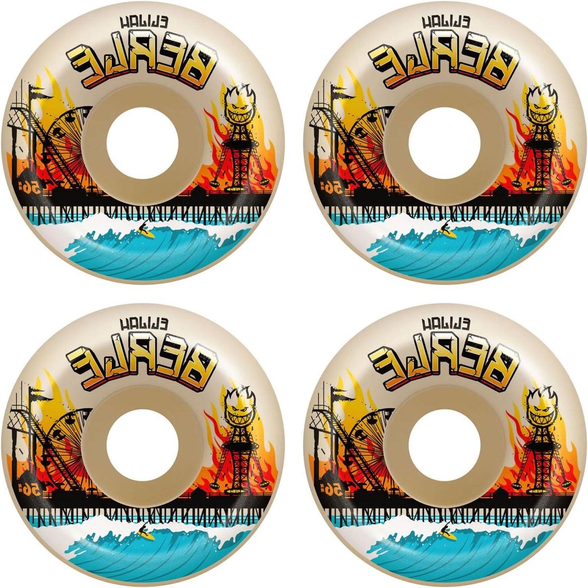 Skateboard Wielen - Outdoor Wielen - Straat Skaten - Hoge Snelheid Controle - 56mm 99A - Natuurlijk Skateonderdeel kopen online