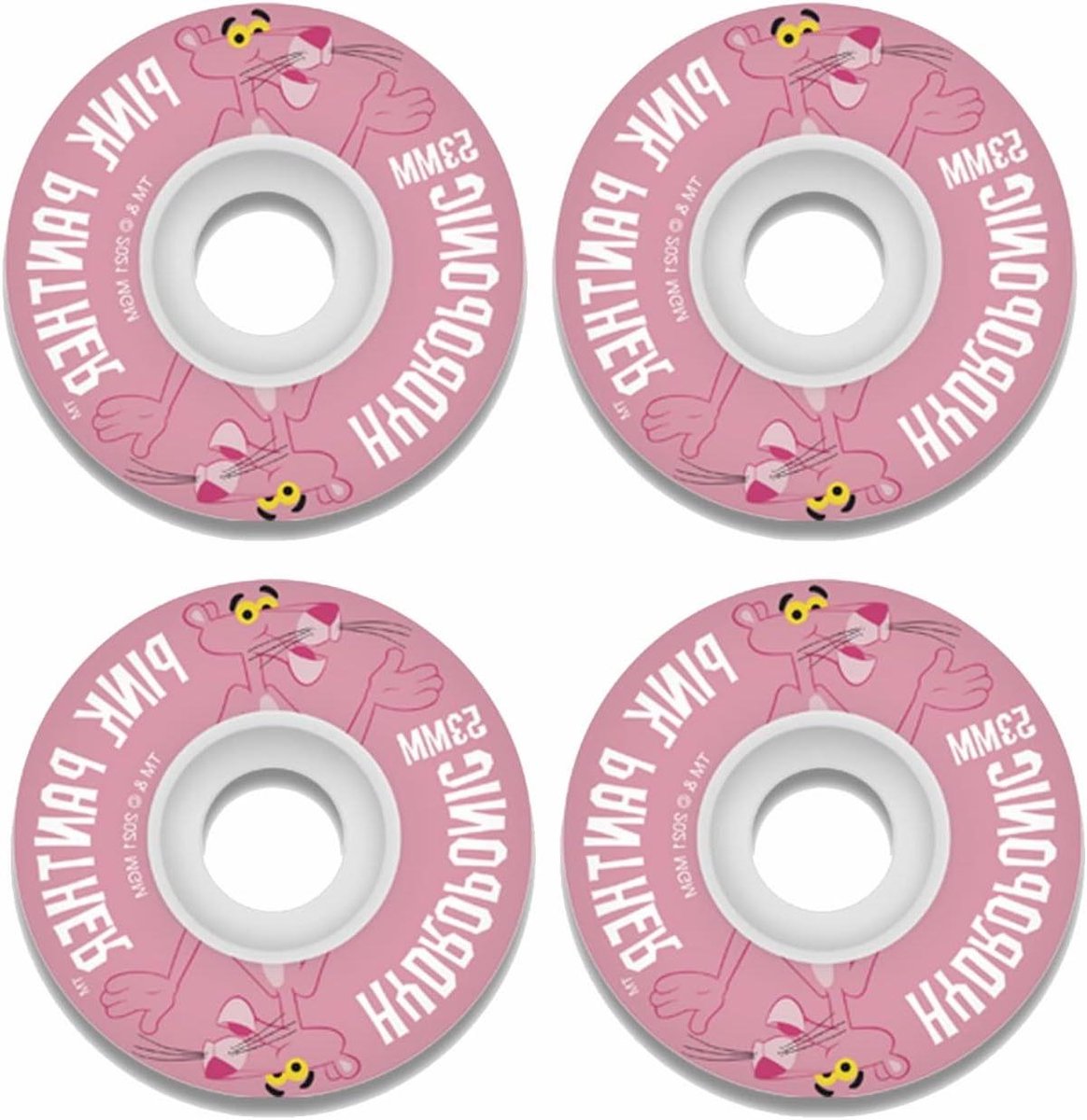 Skateboard Wielen - Roller Wielen - Skateboarden - Hydroponic - 53 mm - Pink Panther Skateonderdeel kopen online