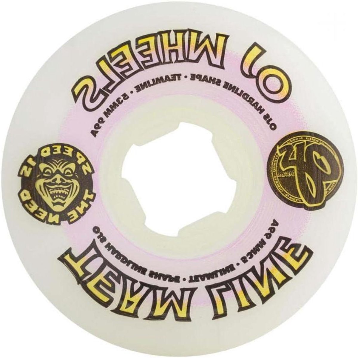 Skateboard Wielen - Set 4 Stuks - Straat Gebruik - Flatspot Bestendig - 53mm 99a - Wit Skateonderdeel kopen online