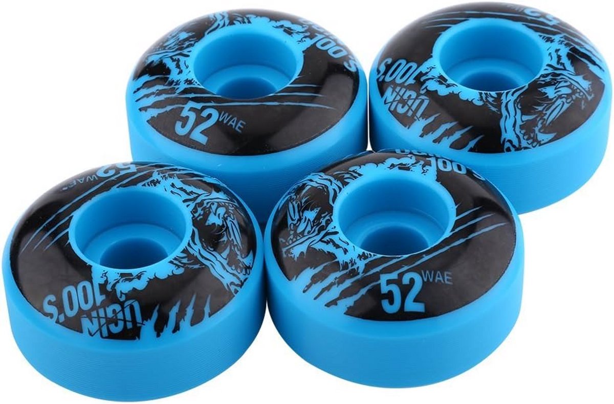 skateboard wielen set cruiser longboard outdoor rijden hoge terugvering 52 mm x 30 mm blauw