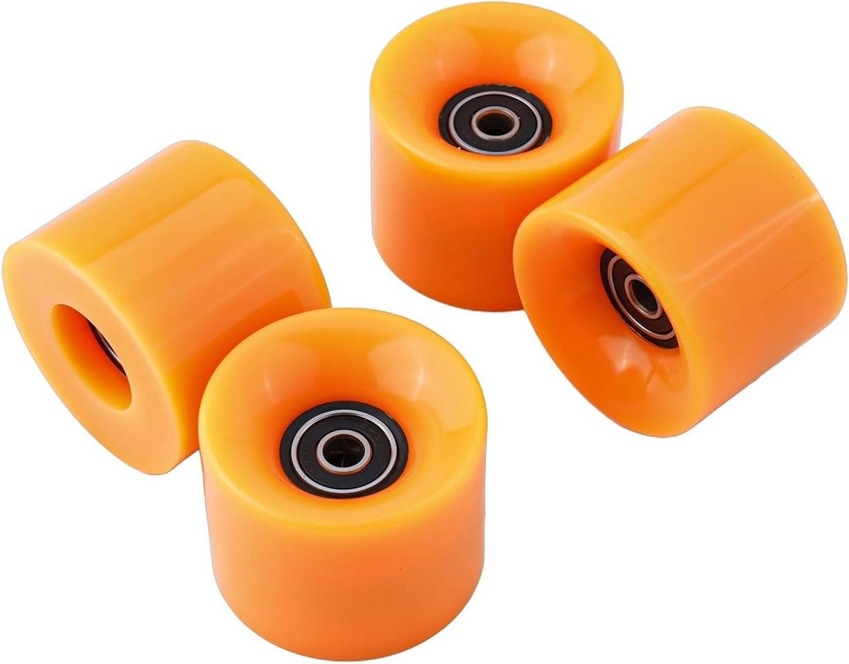 Skateboard Wielen Set - Longboard Wielen - Straat Skaten - ABEC-9 Lagers - 60x45mm 78A - Oranje Skateonderdeel kopen online