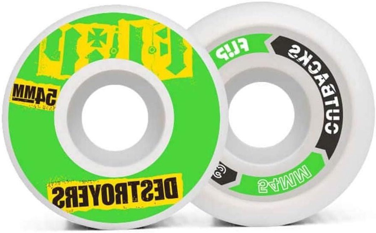 skateboard wielen set wielen straat park vlakke spot bestendig 54mm 99a groen