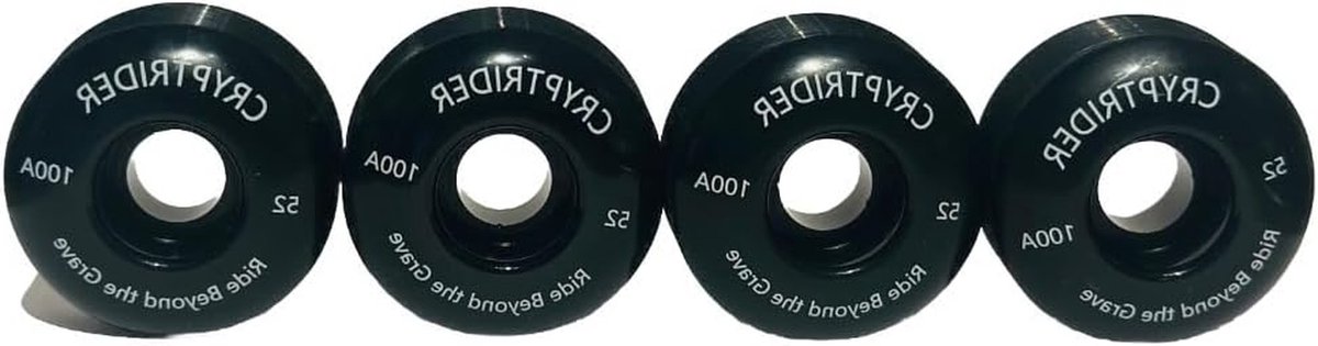 Skateboard Wielen - Set Wielen - Street Skatepark - Duurzame Polyurethaan - 52x30mm 100A - Zwart Skateonderdeel kopen online