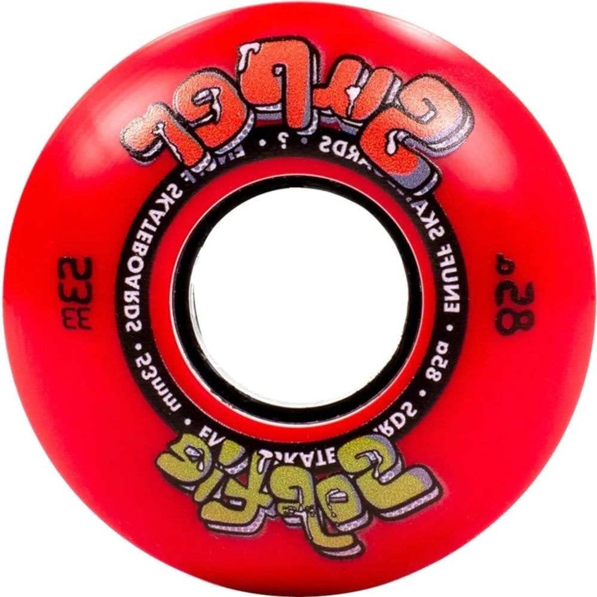 skateboard wielen softie wielen trick uitvoeren ultrazacht rijden 53 mm rood