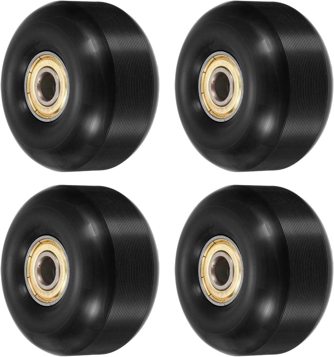 Skateboard Wielen - Straat Wielen - Skateboarden - Met Lagers - 52mm - Zwart Goud Skateonderdeel kopen online