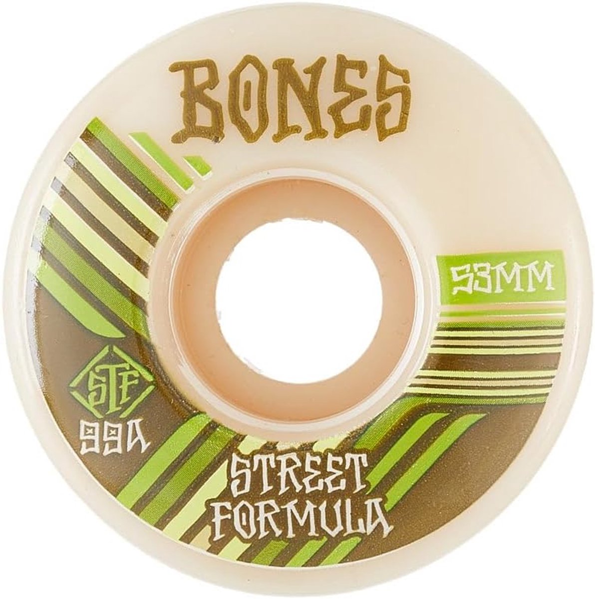 Skateboard Wielen - Street Tech Formula - Street Skaten - Breder Rijvlak - 53 mm 99a - Wit Skateonderdeel kopen online