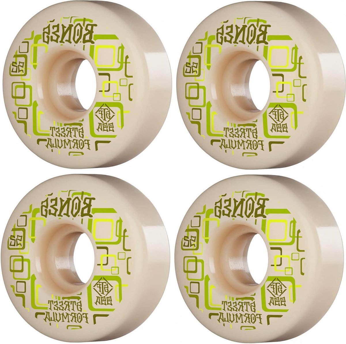 skateboard wielen street tech formula street skaten optimale grip en slide 52 mm 99a wit