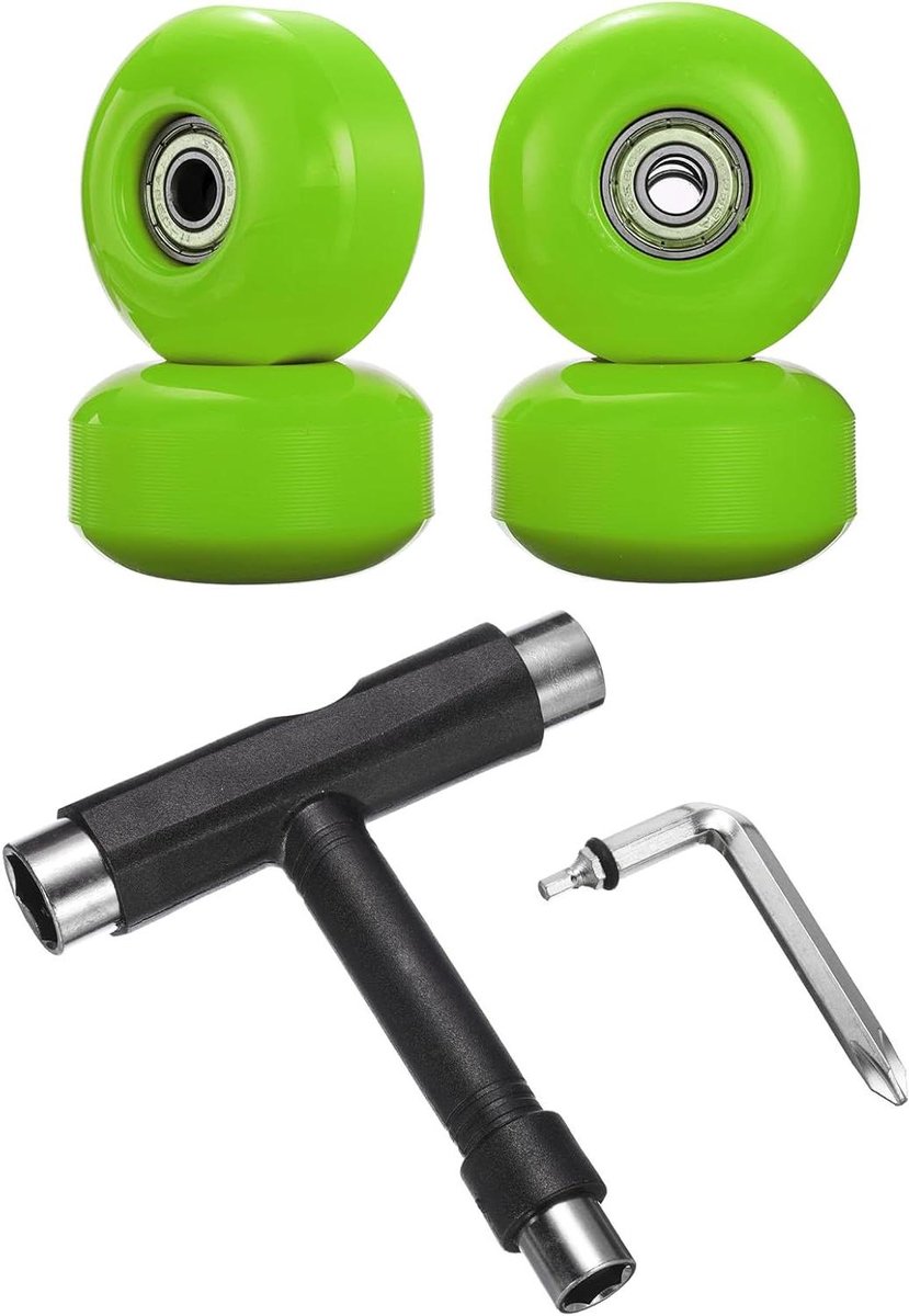 skateboard wielen street wheels skateboard tricks hoge terugslag 52mm 95a groen