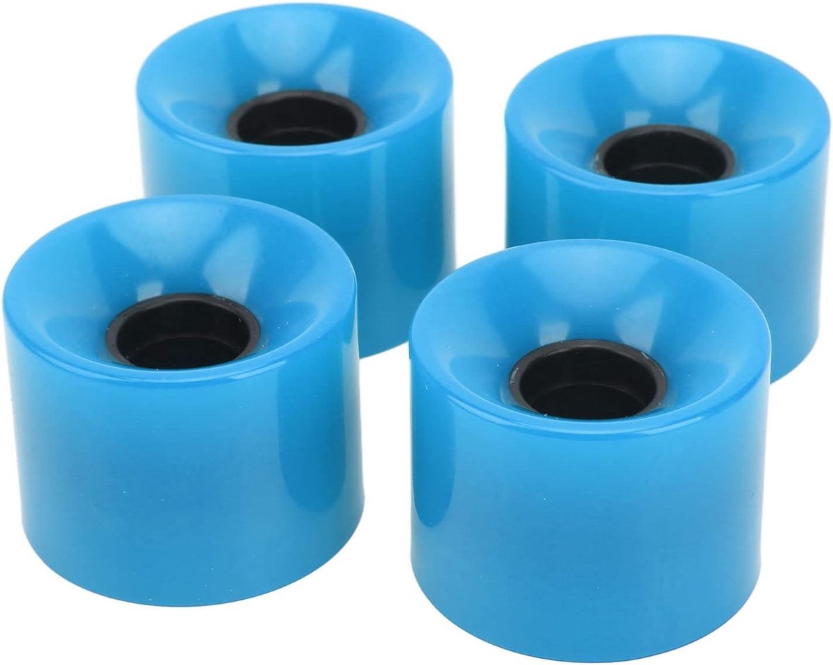 Skateboard Wielen - Vervangende Wielen - Street Skate Tricks - Hoge Sterkte PU - 60x45mm 4 Stuks - Blauw Skateonderdeel kopen online