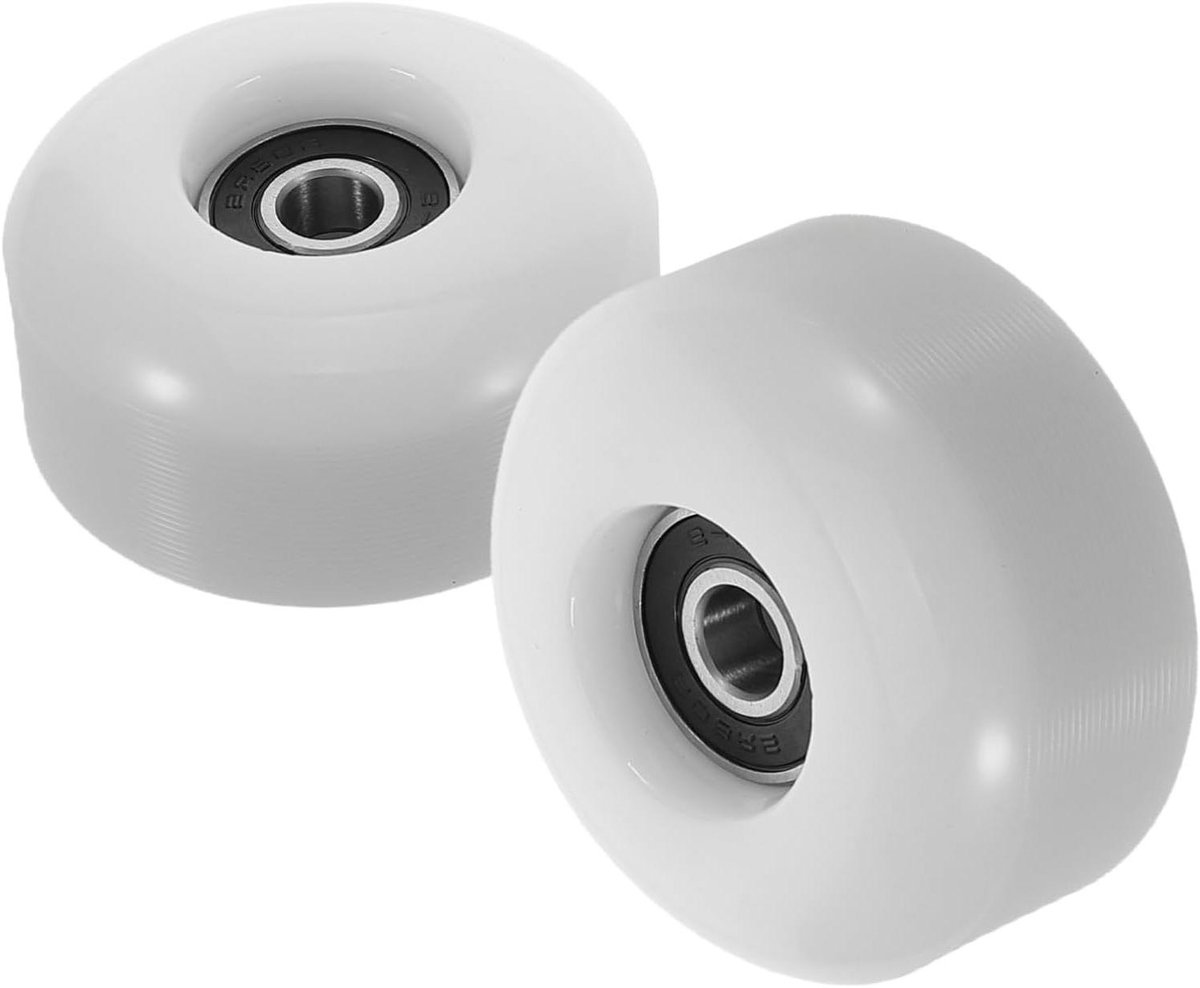 Skateboard Wielen - Vervangingswielen Set - Straat Skaten - Elastisch PU Materiaal - 5x5x3 cm - Wit Skateonderdeel kopen online