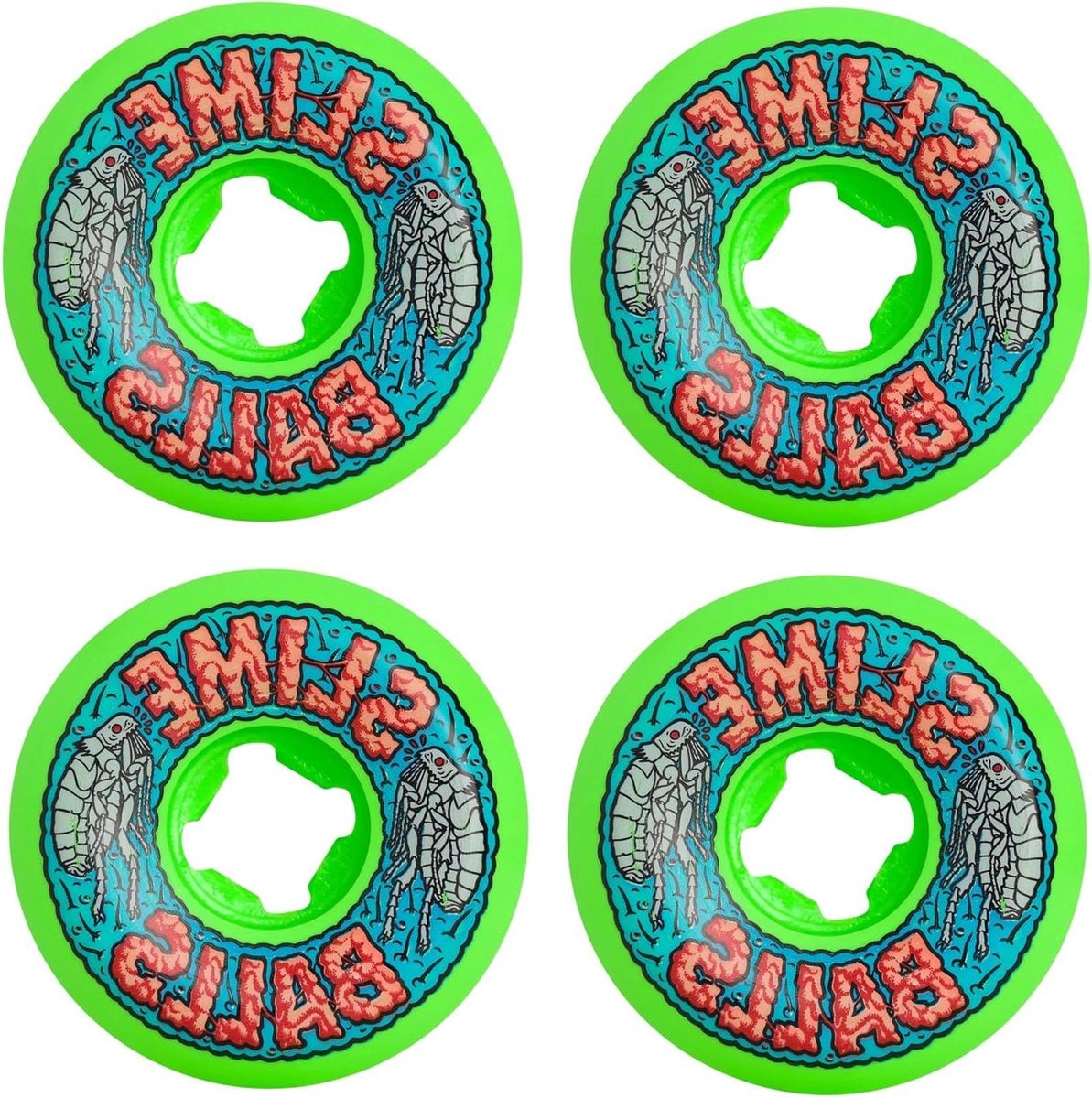 skateboard wielen vlooienballen speed balls skateboarden hoge prestaties urethaan 56mm 99a groen