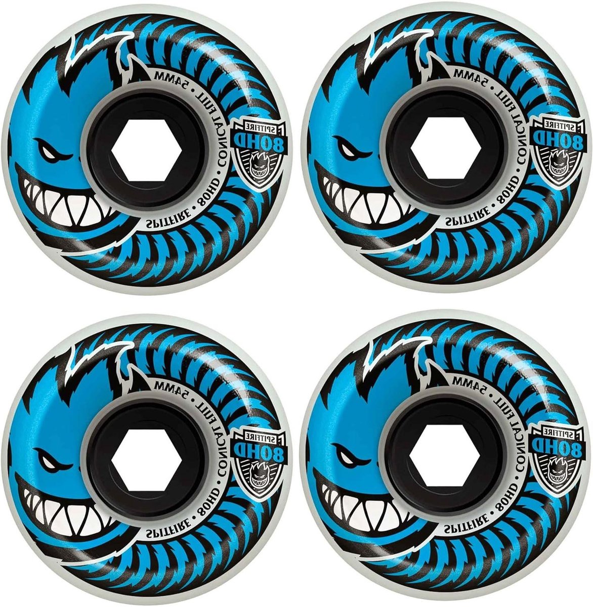 Skateboard Wielen - Wielen Set - Skateboarden - Zacht Urethaan - 58mm 80HD - Helder Skateonderdeel kopen online