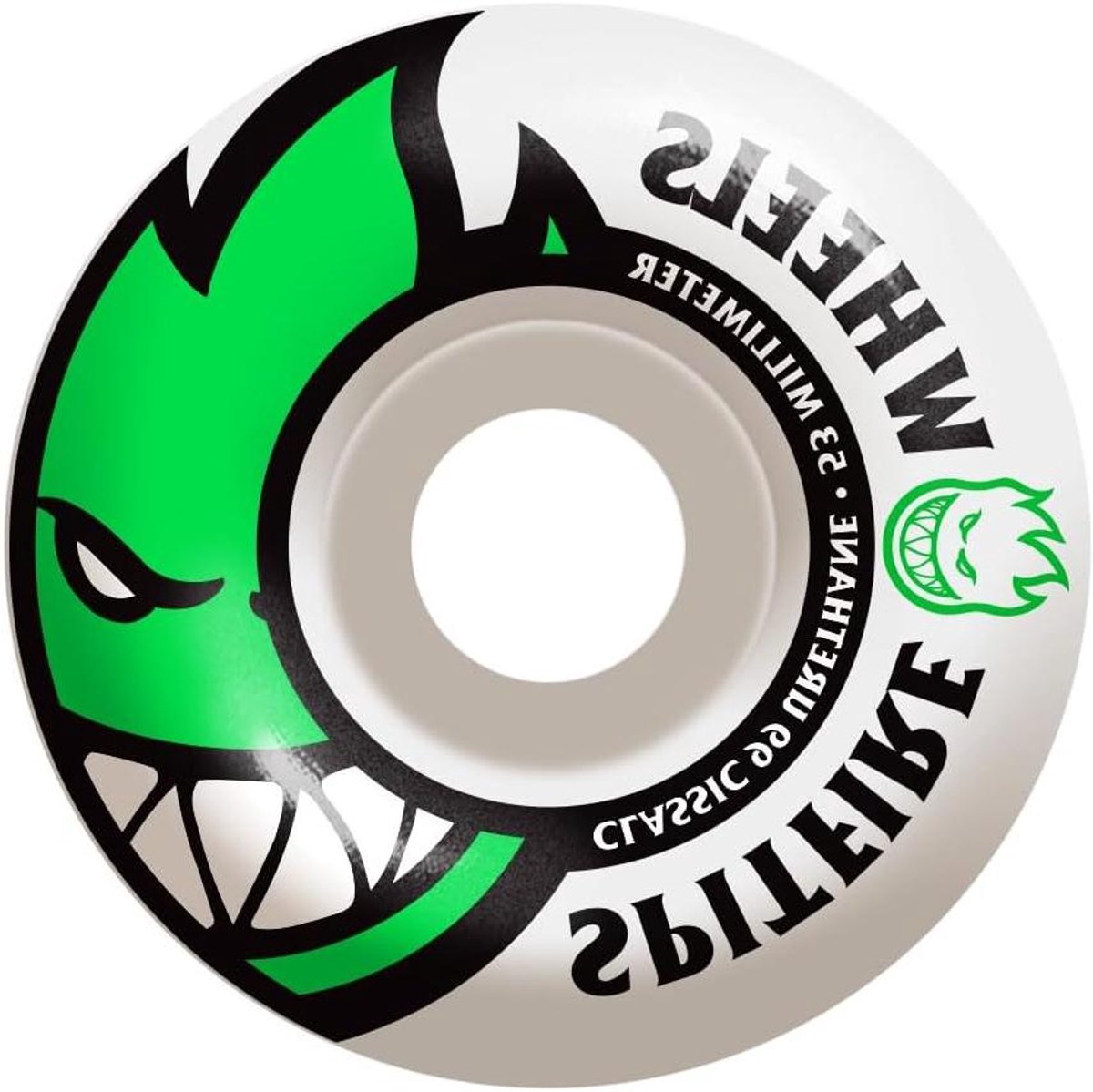 Skateboard Wielen - Wielenset - Skateboarden - Klassiek Urethaan - 53 mm - Wit Groen Skateonderdeel kopen online